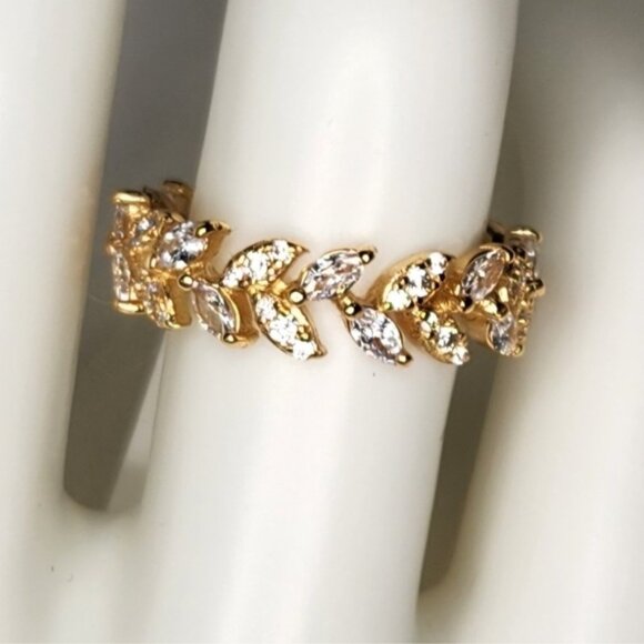 Golden Leady 360° Vine Ring Bohemian S925 Gold Plated - Picture 1 of 2